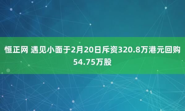 恒正网 遇见小面于2月20日斥资320.8万港元回购54.75万股