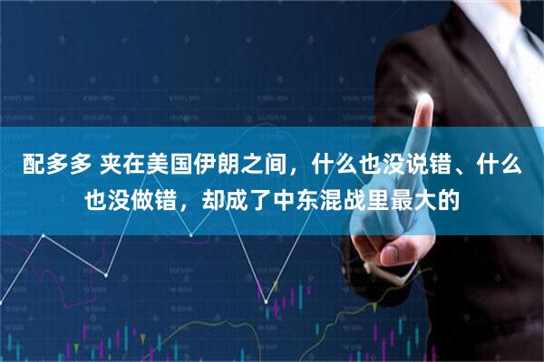 配多多 夹在美国伊朗之间，什么也没说错、什么也没做错，却成了中东混战里最大的