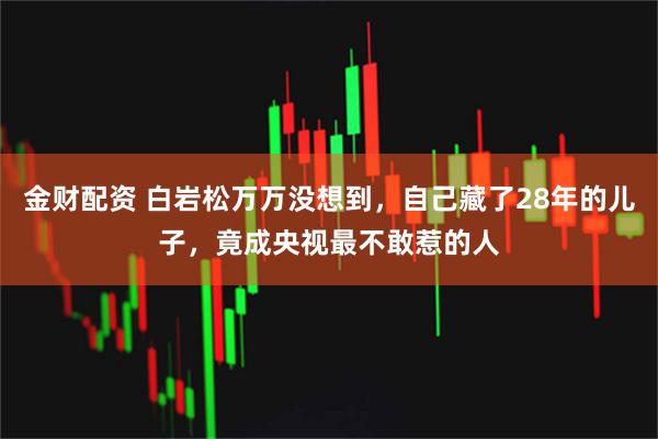 金财配资 白岩松万万没想到，自己藏了28年的儿子，竟成央视最不敢惹的人